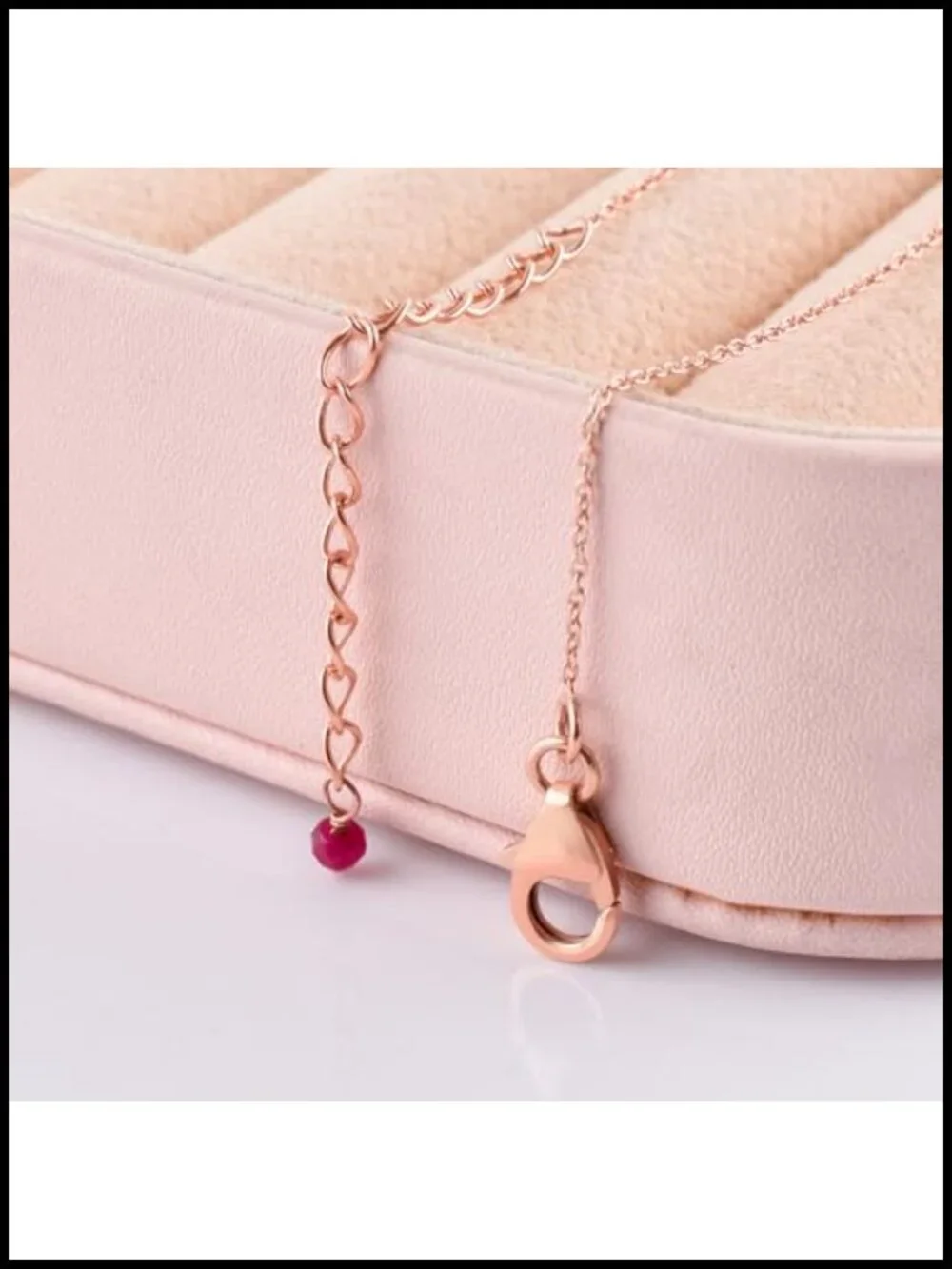 Natural Ruby Necklace 14K Rose Gold Plated 925 Sterling Silver Handmade